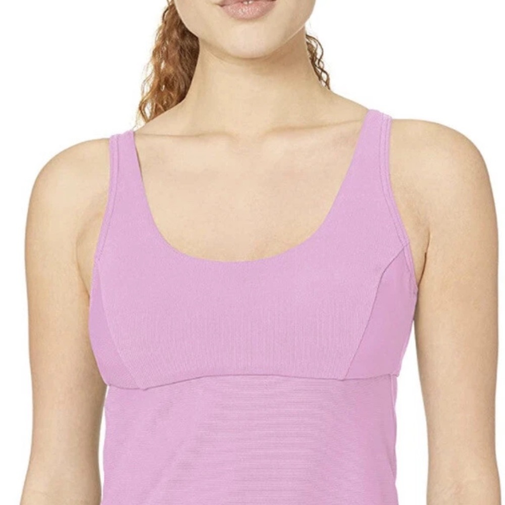 Prana Rimini Ribbed Tankini Top Violet Mist Size Small $75